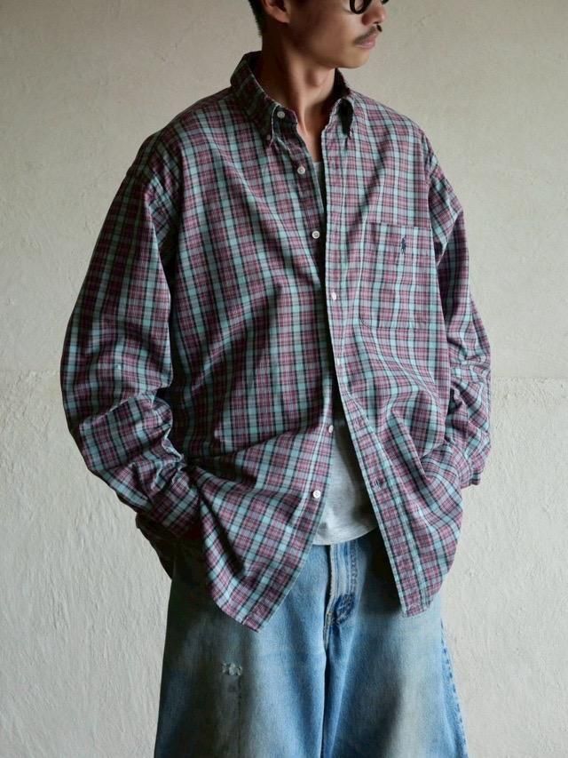 1990s Ralph Lauren BIG SHIRT Check Shirt