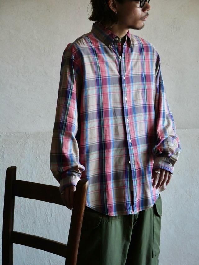 1990s Ralph Lauren Madras Check  Firm Cotton Shirt
