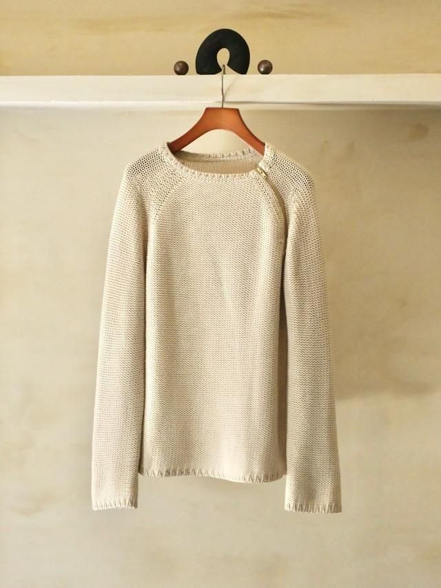 00's MARELLA Side Zip-up Cotton Knit Sweater