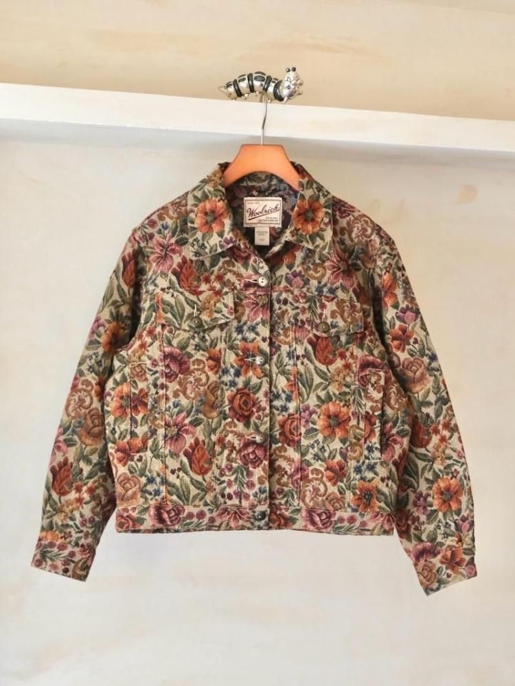00's Woolrich "FLORAL HARVEST" Trucker Jacket