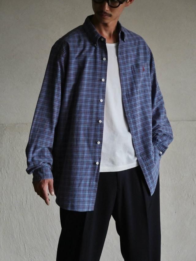 1990's  Ralph Lauren Shirt BlueDark red Good color