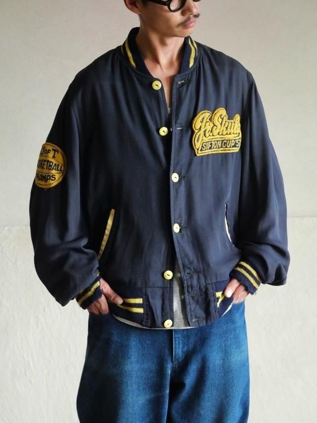 1957's  Vintage Avon-sportswear 
Buttons Stadium Jacket UOFT BASKETBALL CHAMPS