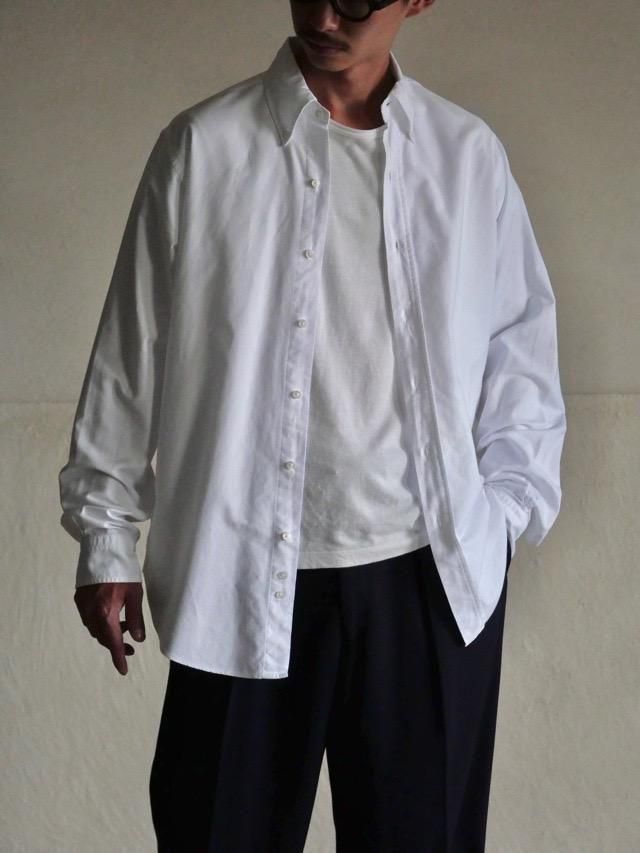 1990&#12316;00's Brooks Brothers Oxford Polo-collar White Shirt, Made in USA.REGENT FIT