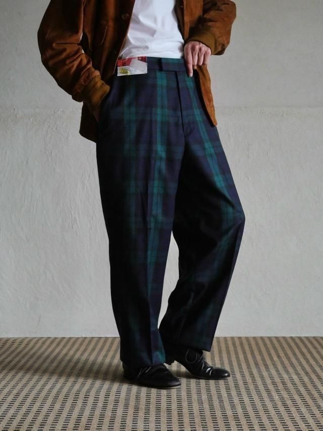 00's Daniel Cr&#233;mieux Black-watch Wool Trousers