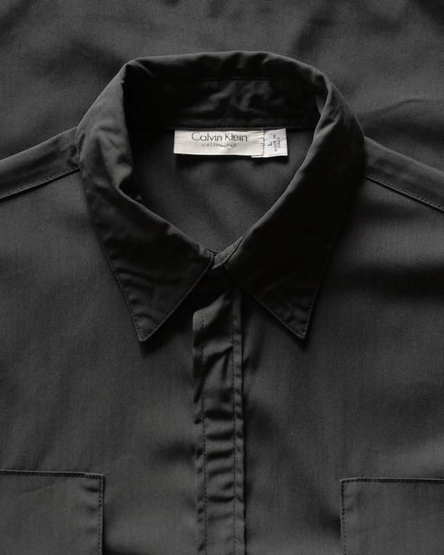 Calvin Klein Collection Nylon Zip-up Shirt, Made in Italy.