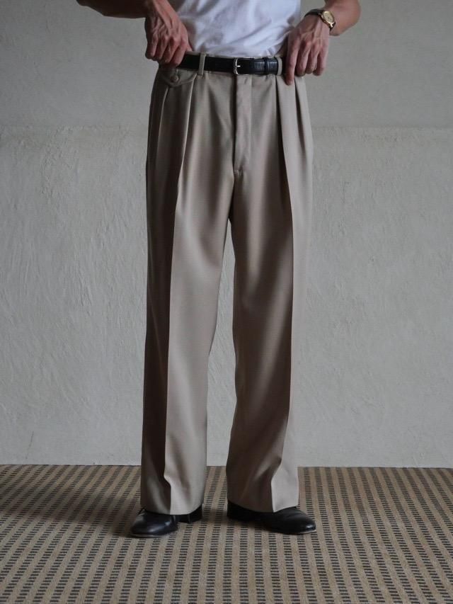 1980's Polo by Ralph Lauren 2tucks Wool Gabardine Slacks