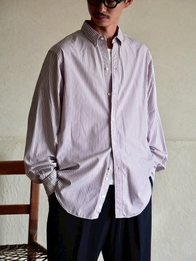 ~00's Brooks Brothers B.D. Stripe Shirt
Egyptian Cotton / Italian Woven / U.S.A. Made