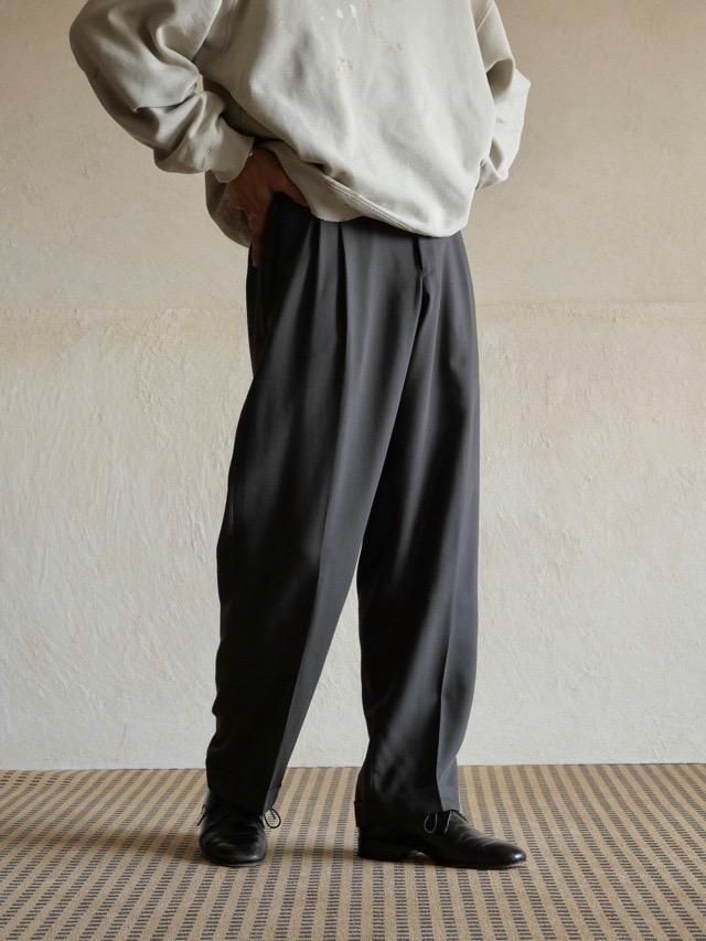 1990s TODAYS MAN 3tucks Wool Trousers , Made in Italy.