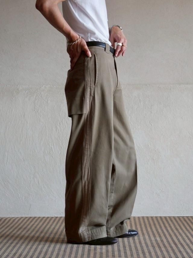 Side Line Design Cotton Wide Pants