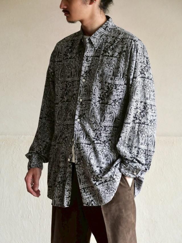 1990's GAP Printed Cotton Shirt "Mural of a myth"