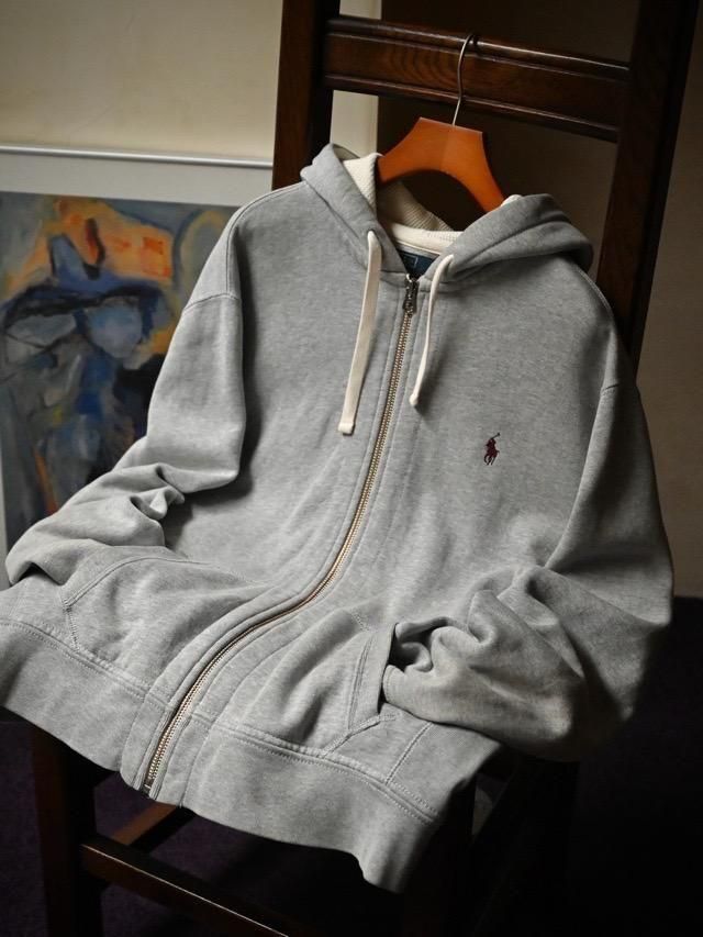 1990's RalphLauren Sweat Zip-up ParkaGray