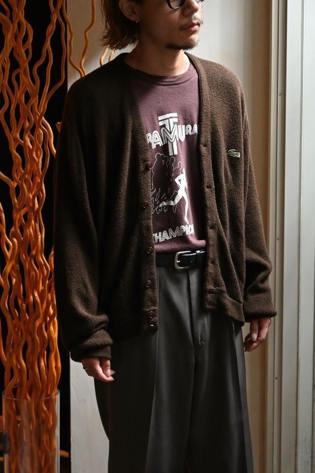 1970~80's LACOSTE Acryl Cardigan, Brown