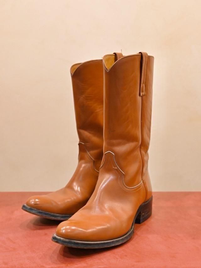 ~1990s Vintage Justin Pecos Boots Camel