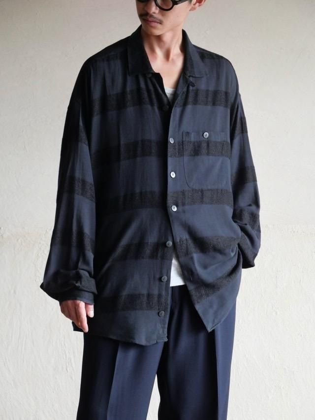 1990's ITALY Design Border L/S Shirt