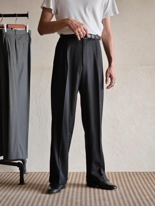 1990's Vintage Zanella Wool Trousers, Black