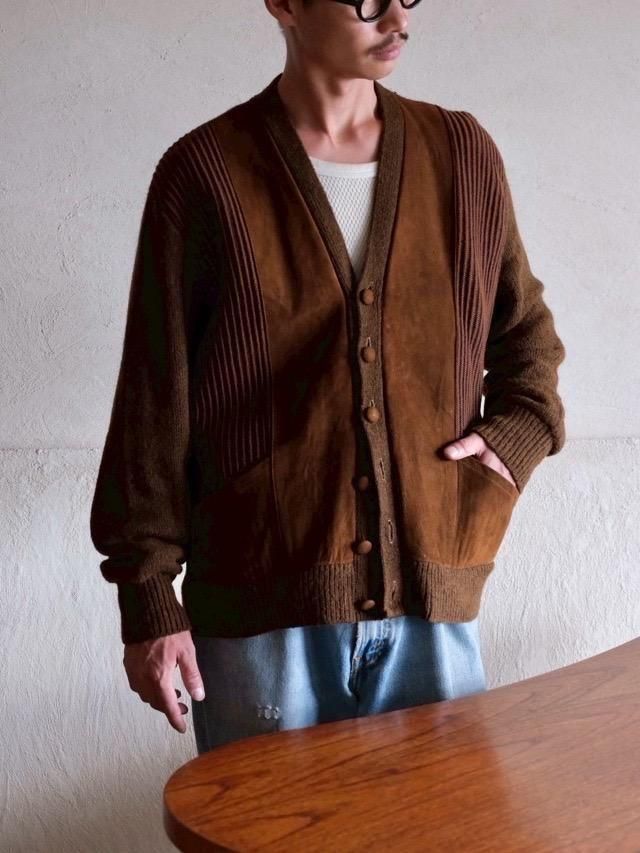 1960's TOPSALL Vintage Switched Leather&Knit Jacket