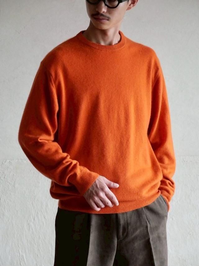 100% Cashmere Knit Sweater "Orange"
