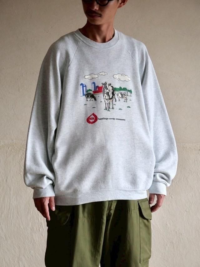 1980's F.O.T.L. Cow Printed Sweat Shirt