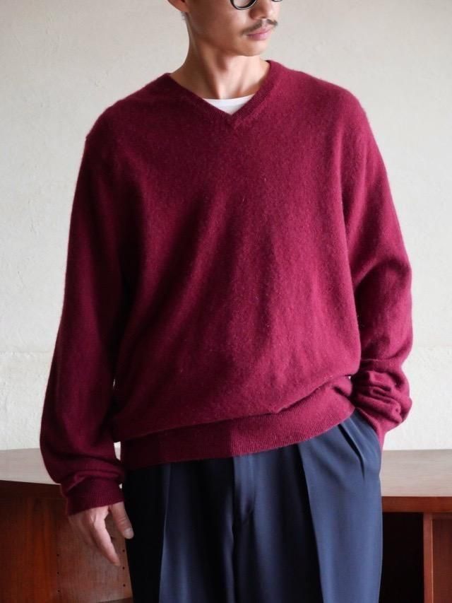 1990~00s SAKS FIFTH AVENUE 100%Cashmere V-neck Knit