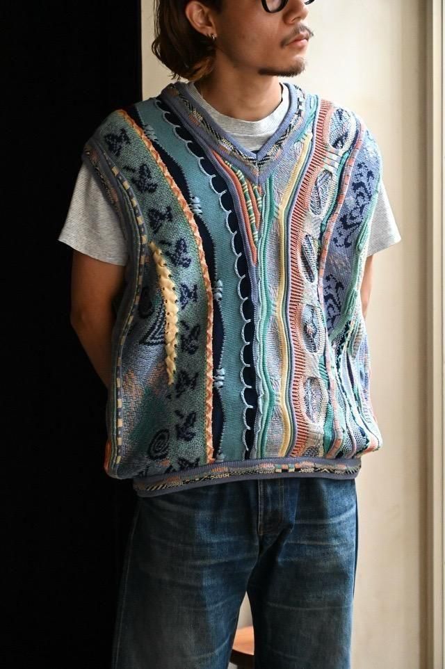 1990's Via Condotti Florida 3D Cotton Knit Vest