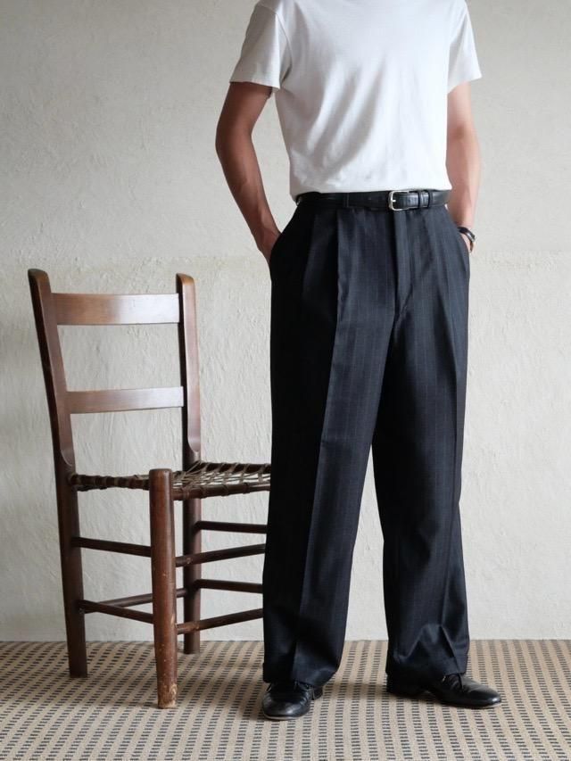 1990~00's Charcoal Stripe Trousers
