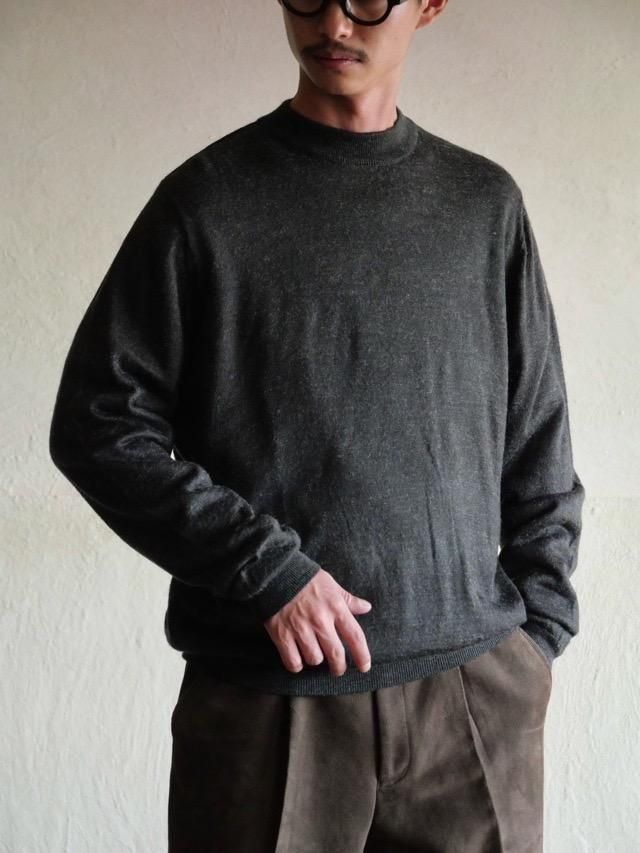 1990~00's Palenzo uomo Mock Neck Knit Sweater