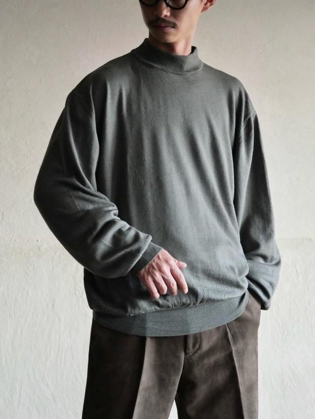 1990~00's PROFILO sport Mock Neck Knit Sweater, Made in Italy