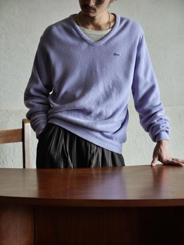 1980's  IZOD LACOSTE Acryl V-neck Knit