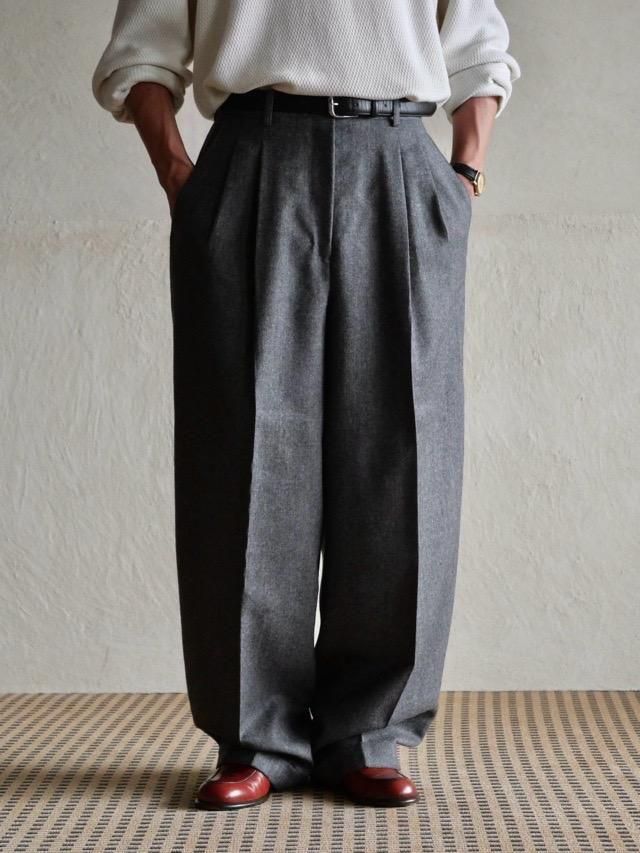 00s 100% Wool Wide Wide Trousers, Made in USA.
