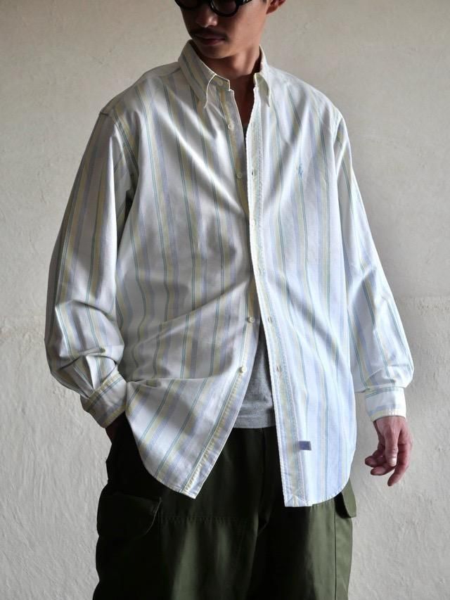 1980&#12316;1990s Ralph Lauren Stripe Shirt, Made in USA.