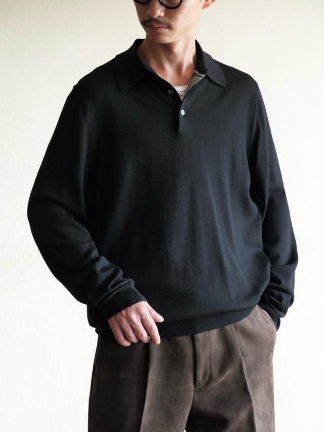 00's Brooks Brothers Knit Polo Shirt, Black