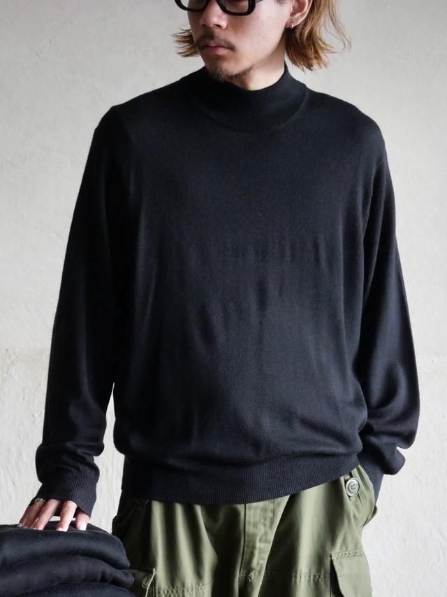 1990's JoS. A. BANK Black High-gauge Mock neck Sweater