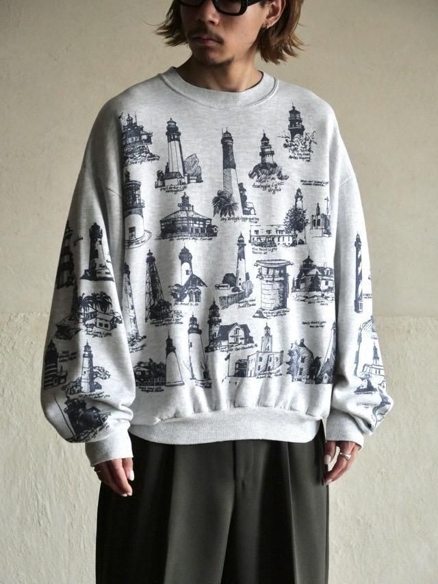 1990's JERZEES Sweat Sweater "lighthouse"