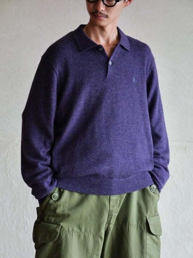 1990s Ralph Lauren Middle-gauge Knit Polo Shirt