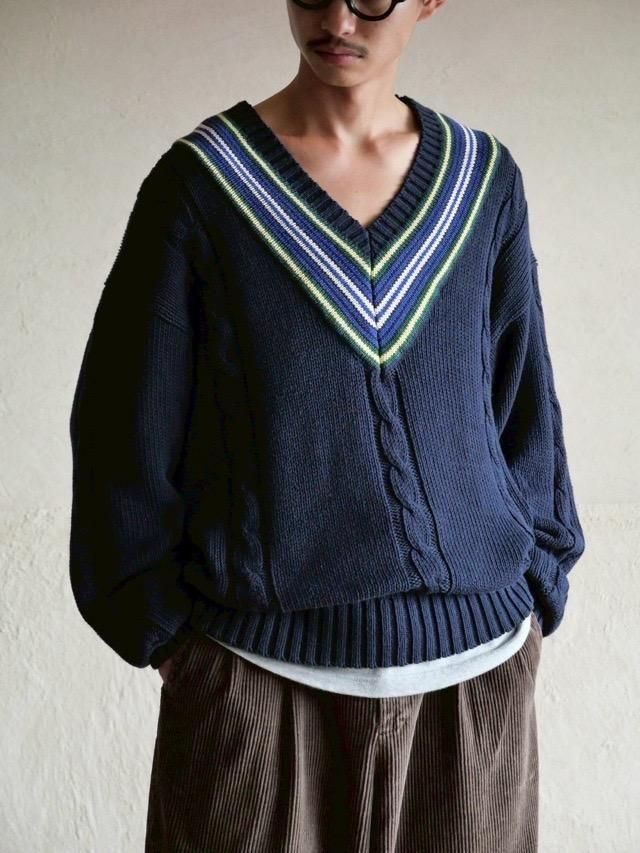1990's NAUTICA Cotton Cricket Knit Sweater 