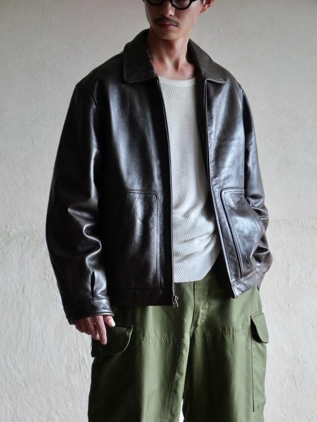1990&#12316;00's STRUCTURE Leather Blouson, Brown