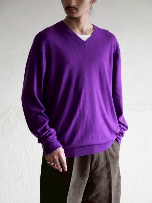 00's Neiman Marcus CashmereSilk Purple Sweater