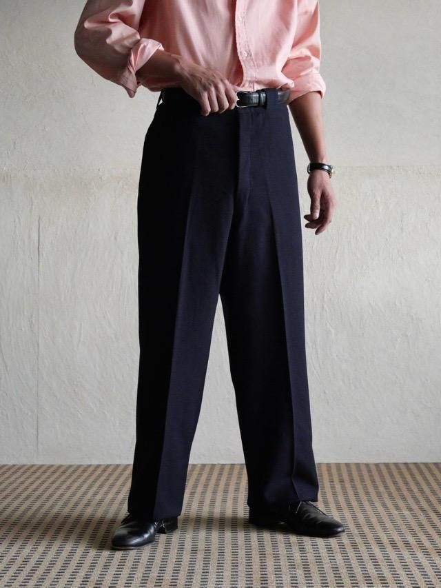 1947s Vintage No-tuck Wool Trousers