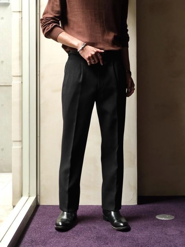 1980's Italian Vintage Wool Trousers, Charcoal