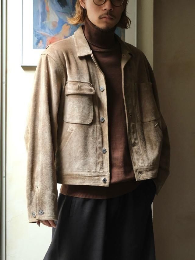 1990's Vintage RalphLauren
"Heavy&Soft" Suede Short Work Blouson