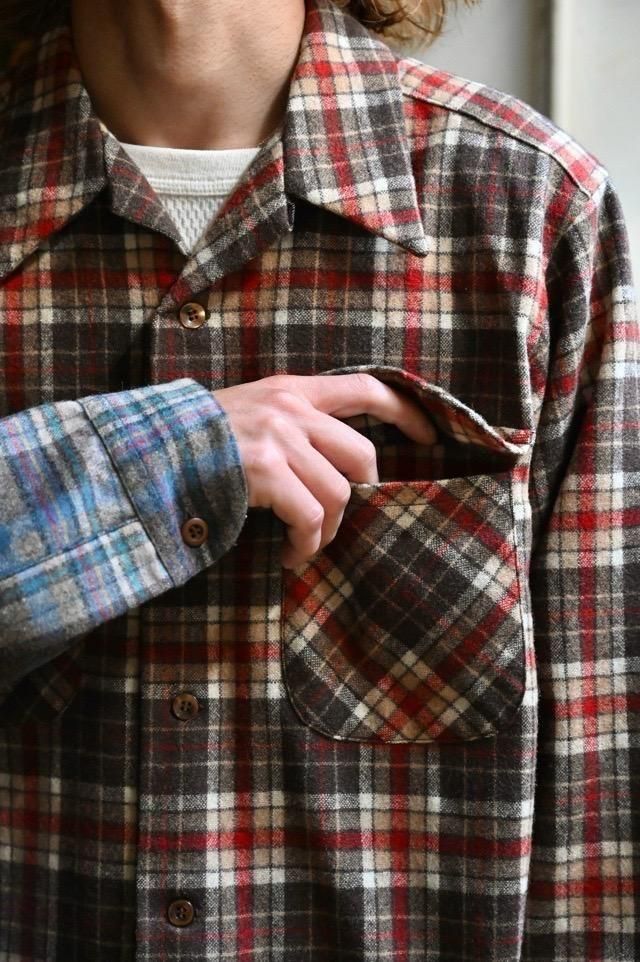 1970s Vintage PENDLETON Wool Board ShirtBrown  Red