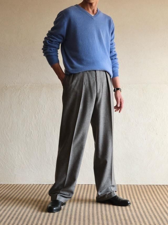 1990's RalphLauren Gray Wool Trousers