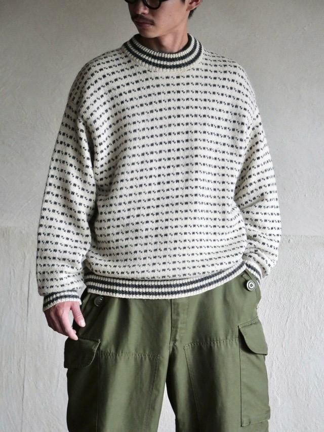 1980s Janus 70%Wool  30%Viscose 
Irregular Birdseye Knit