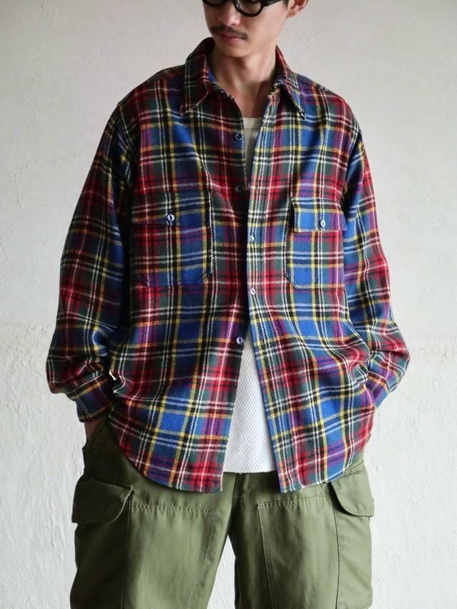 1950s Vintage BUCK SKEIN Wool  Tartan-Plaid Shirt
