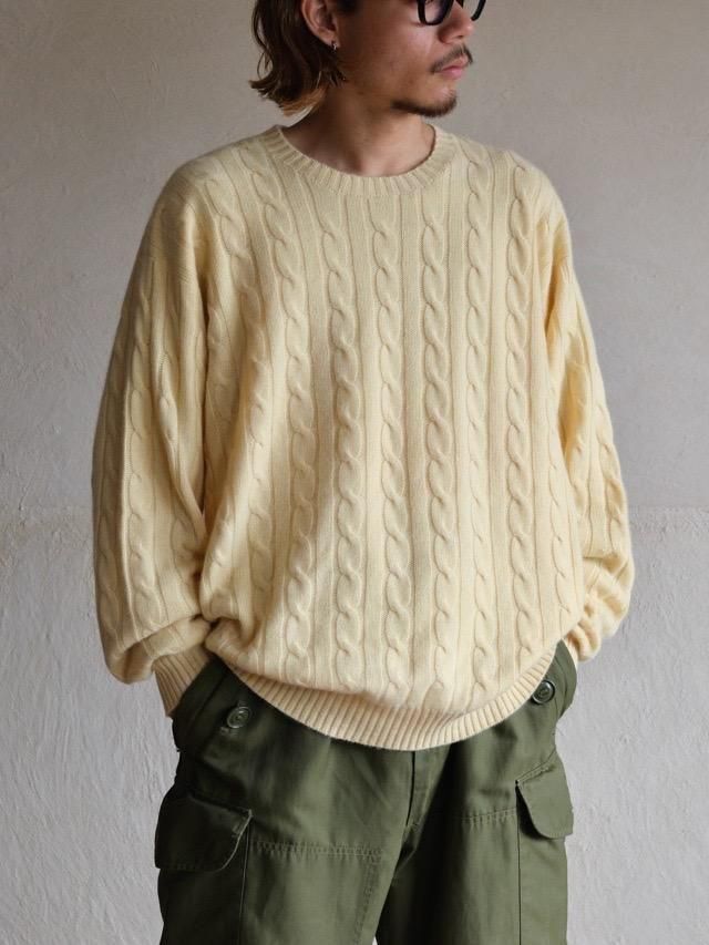 1990s 100% 2Ply Cashmere Cable Knit Sweater