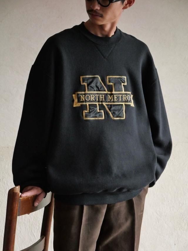 1990's USA Russell Black Sweat Shirt N