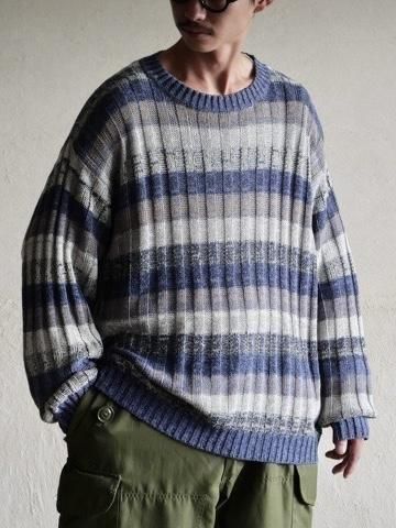 Sisley Relaxed Elegance border Knit Sweater