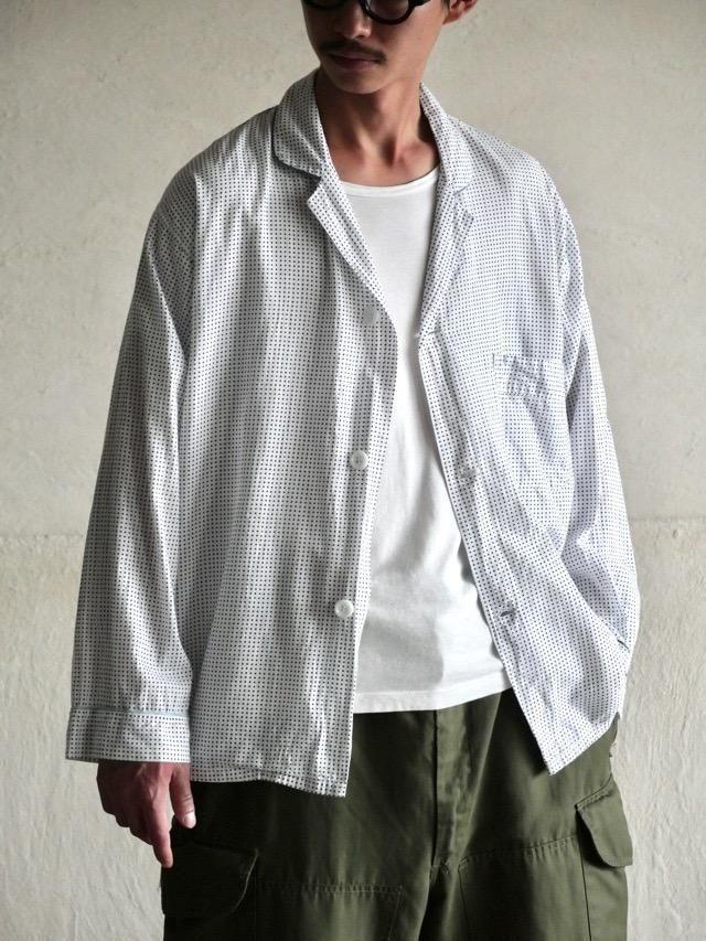 1980s Vintage Dot Pattern Pajama Shirt
