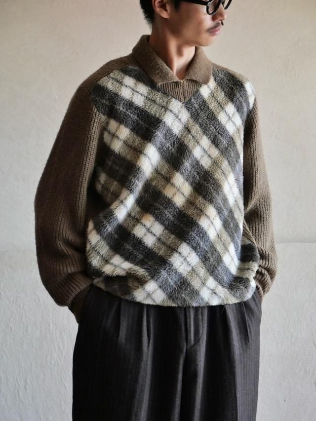 1960s Vintage VIRGIN ORLON Argyle Knit Sweater