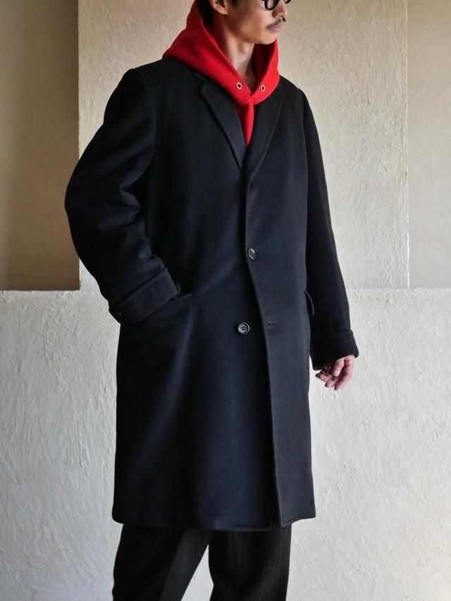 1960's Vintage KHAYAM 100%Cashmere Blend Black Coat